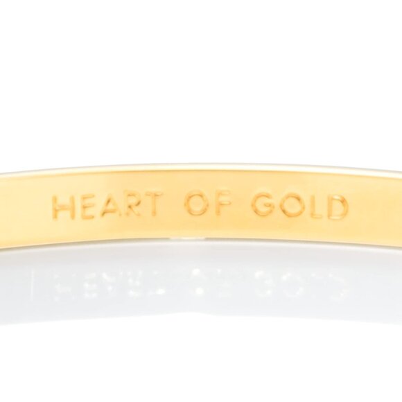 Kate Spade New York Idiom Collection "Heart of Gold" Bangle Bracelet – 7.75" - Picture 3 of 5